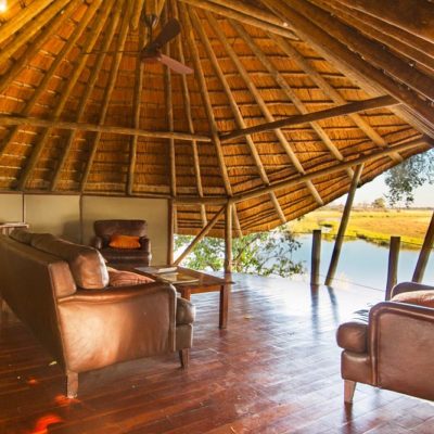 Kwando Lagoon library with view