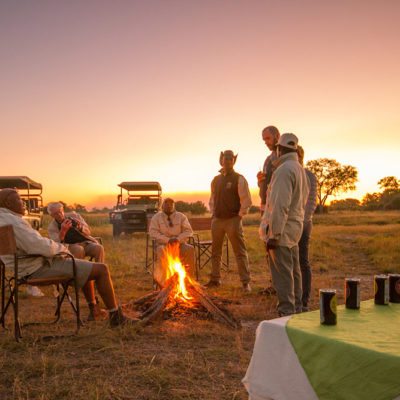 Kwando Lebala sundowner with fire 2
