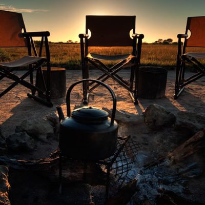 Kwando Nxai Pan camp fire