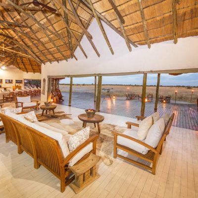 Kwando Nxai Pan lounge area view