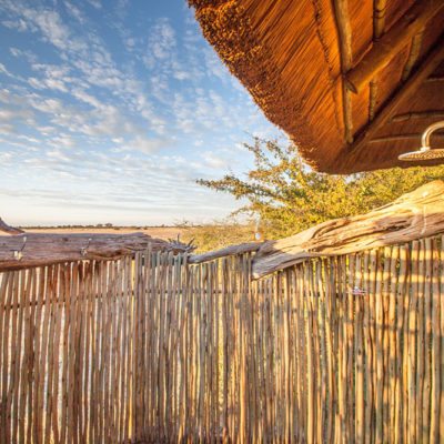 Kwando Nxai Pan outdoor shower