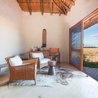Kwando Nxai Pan room lounge area
