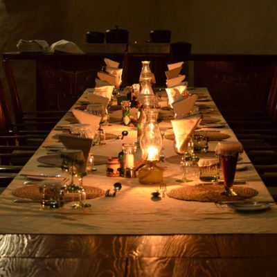 Kwando Tau Pan dining area evening