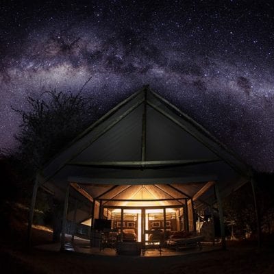 Meno a Kwena Tent and stars