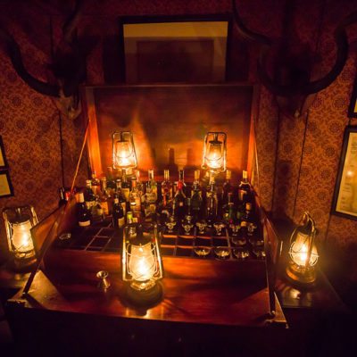 The bar at night