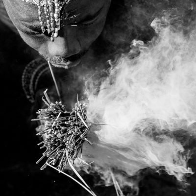 bushman fire trick BW